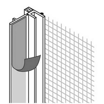 Профиль примыкающий оконный с армирующей сеткой 9х2400 ПВХ