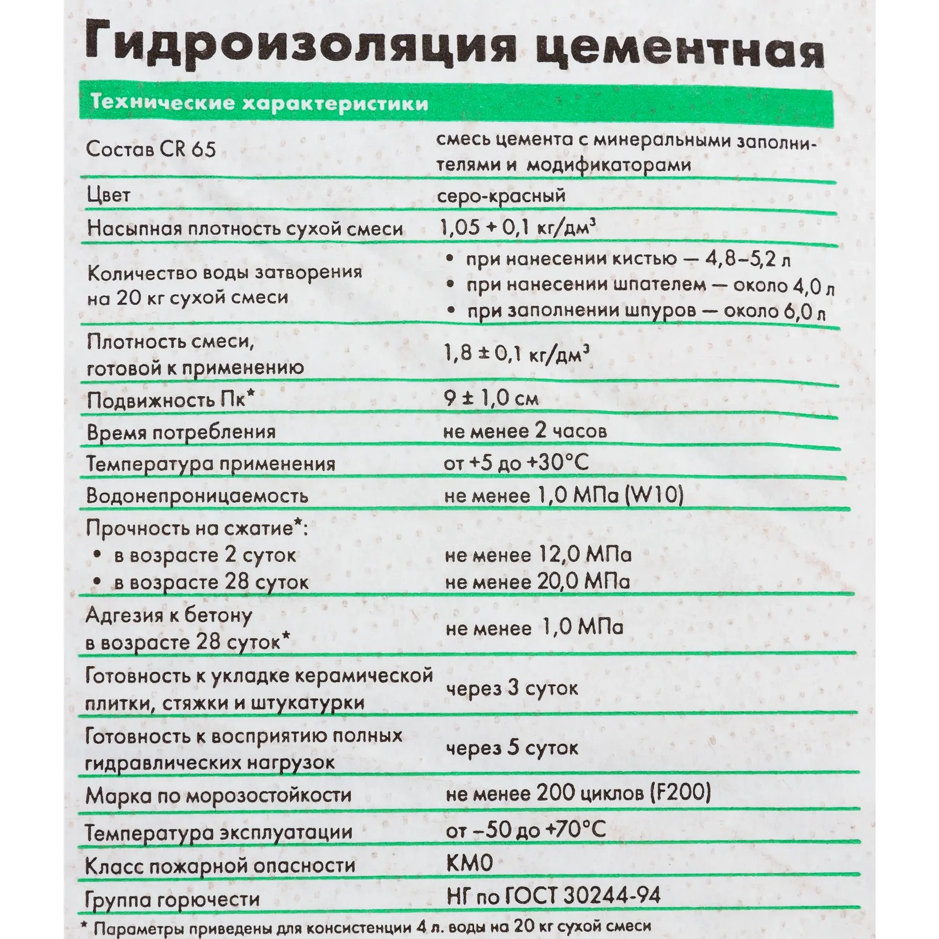 Сухая смесь для гидроизоляции Ceresit CR 65 5 кг